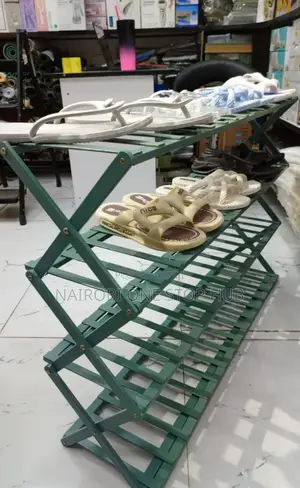 Bamboo Foldable Shoe Rack 4layer