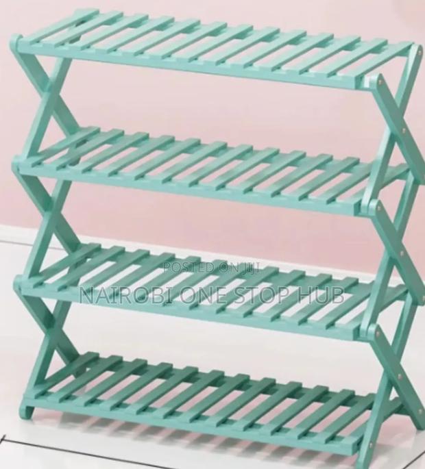Modern Foldable Bamboo Shoe Organizer