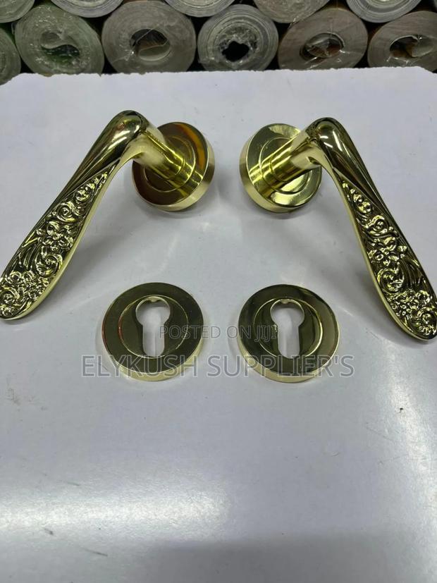 Gold Rose Handle Locks - main view