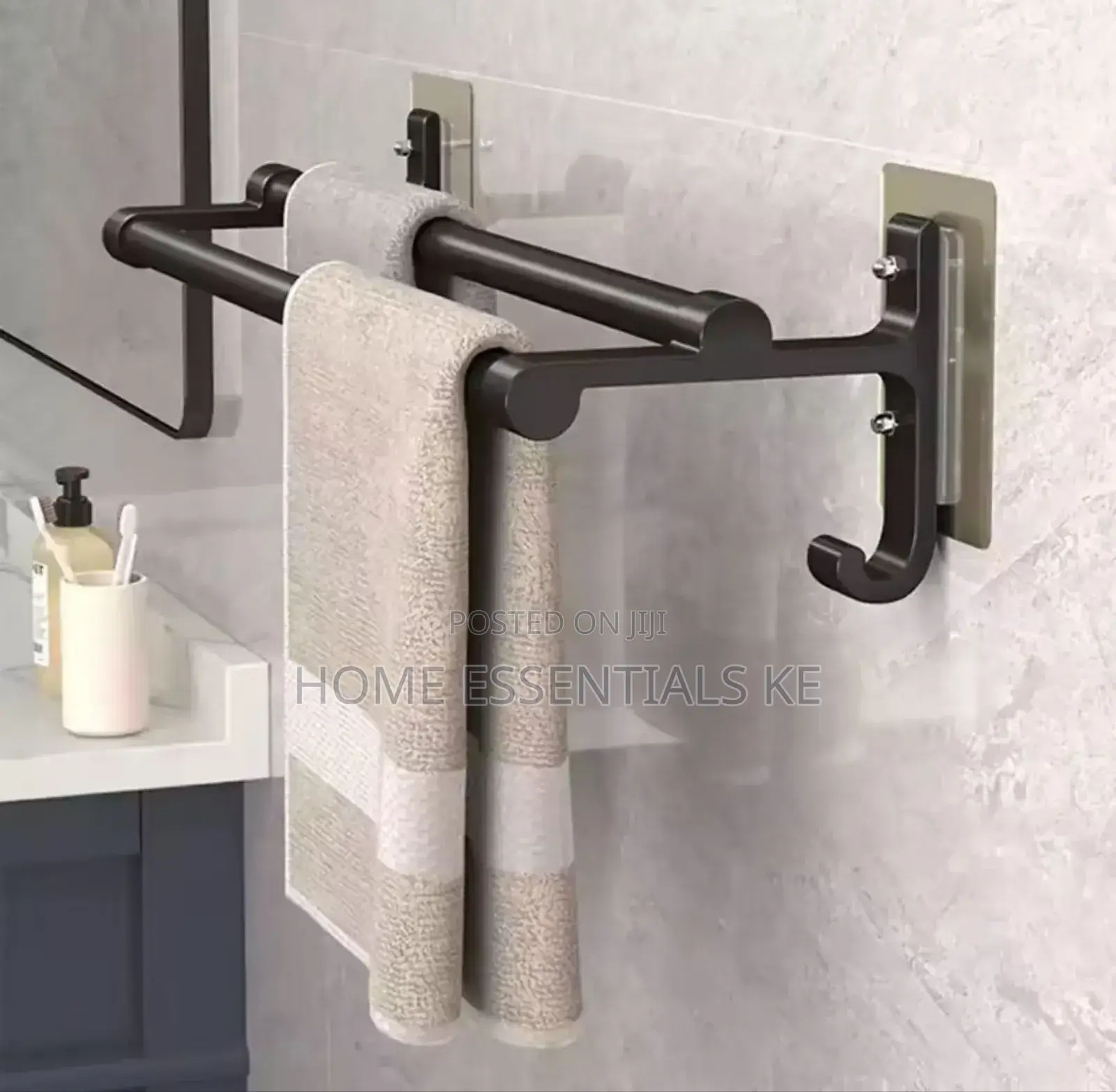 Punch-Free Wall Towel Rack