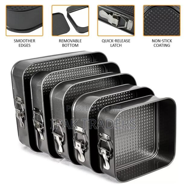 Square Baking Tins Set 6pcs/Set Sizes: 18/20/22/24/26/28