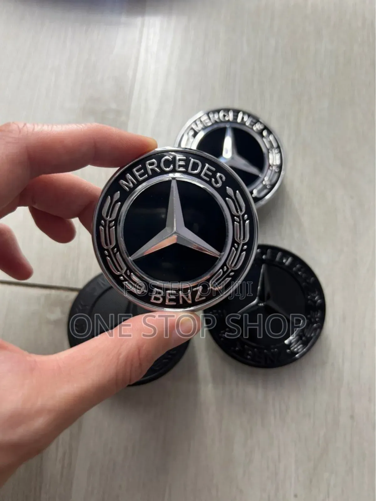 Mercedes Bonnet Replacement Flat Logo in Different Colors