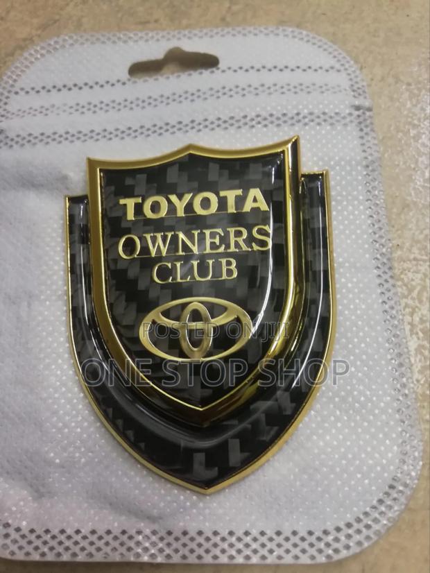 Toyota Owner Club Shield Emblem Sticker - main view