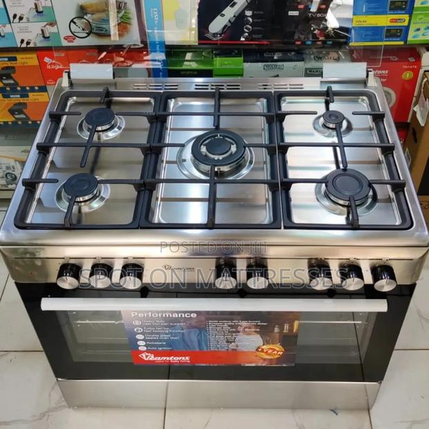Ramtons Silver Cooker 5gas 90x60 Inox Cooker- (Rf/499) + Free Delivery