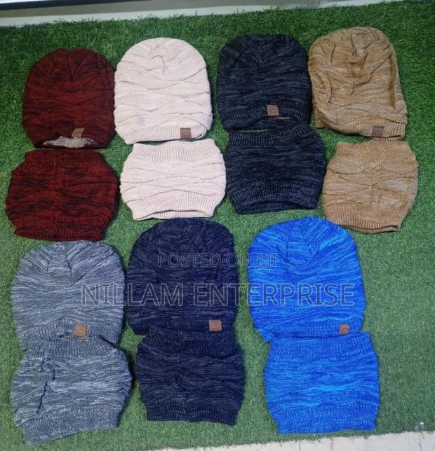 2pcs/Set Adults Neck Warmer Hat - thumbnail 3