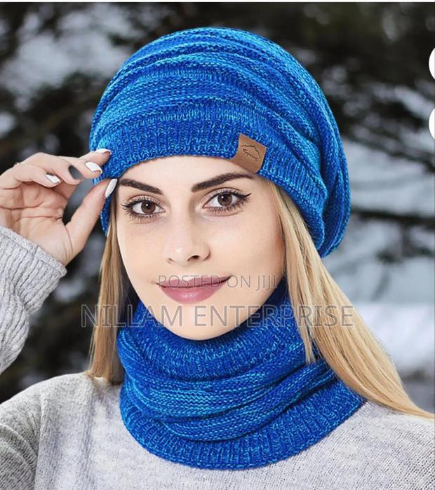 2pcs/Set Adults Neck Warmer Hat - thumbnail 4