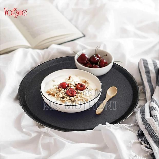 Round Non-Slip Rubber Serving Tray Now Available in 4 Sizes - thumbnail 3