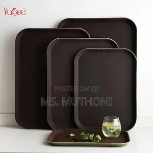 Rectangular Non-Slip Rubber Serving Tray