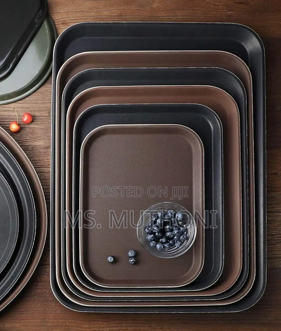 Rectangular Non-Slip Rubber Serving Tray