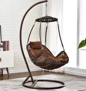 Home Chair; Basket-Style Swing Chair With Metal Support