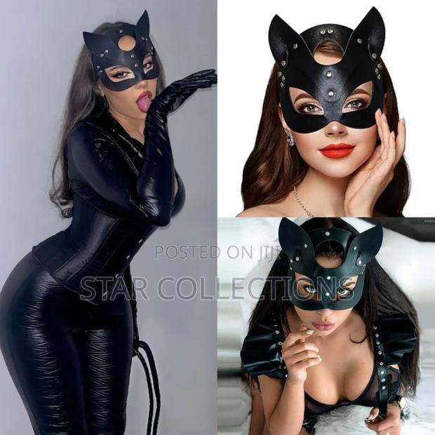 Cat Woman Leather Mask - main view