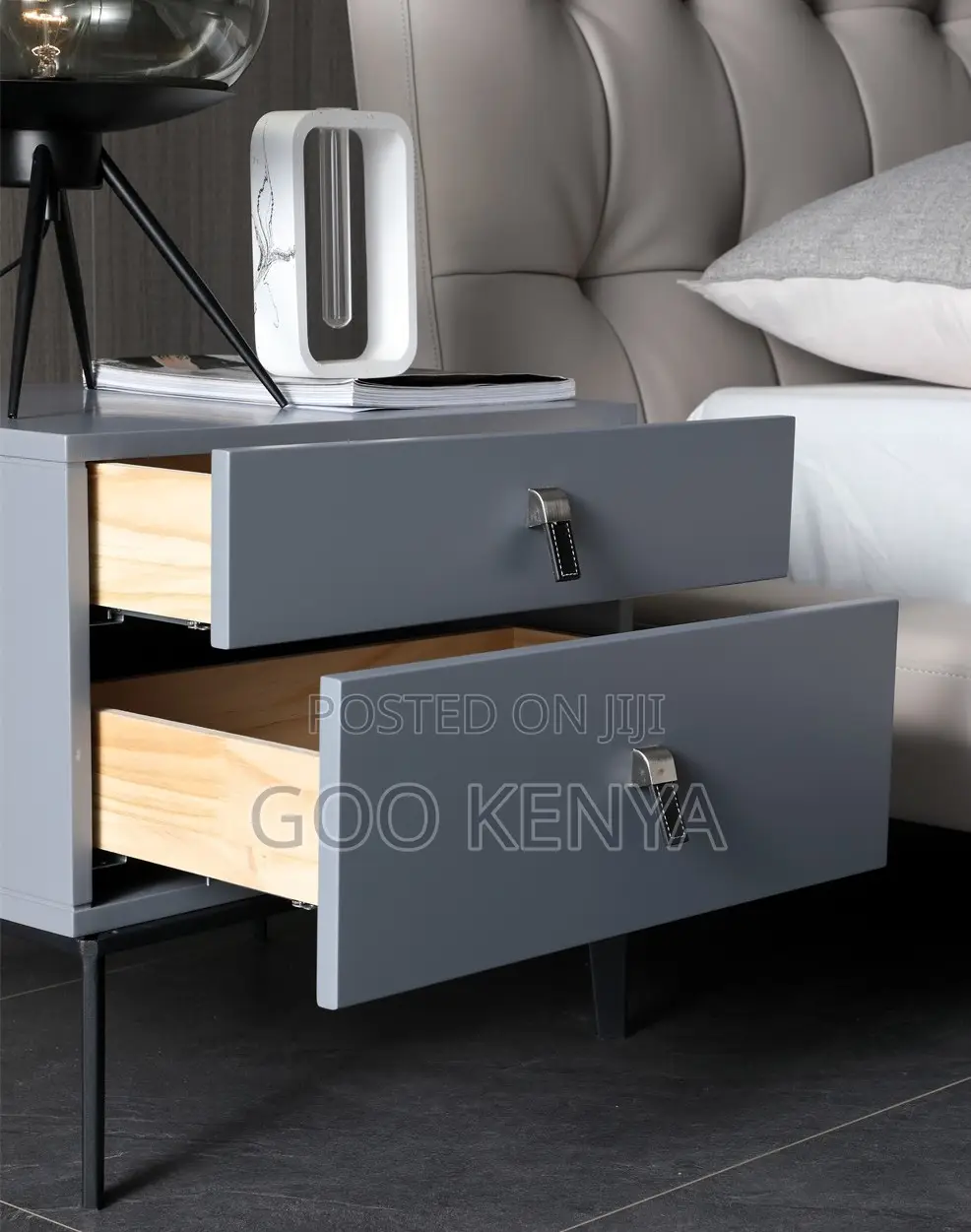 Home Cabinet; 2-Layer Wooden Night Table for Home