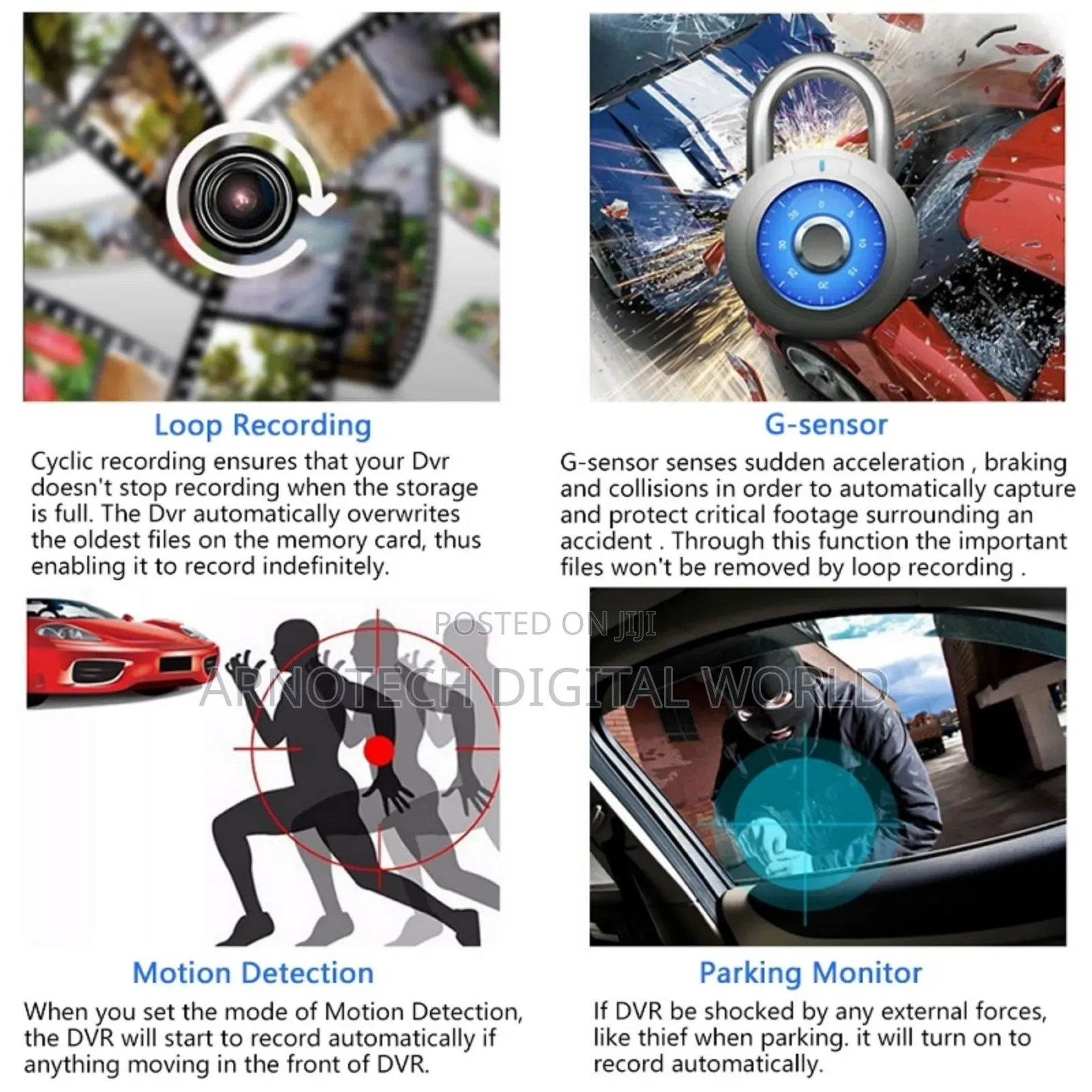 3in1 Dashcam 1080p DVR
