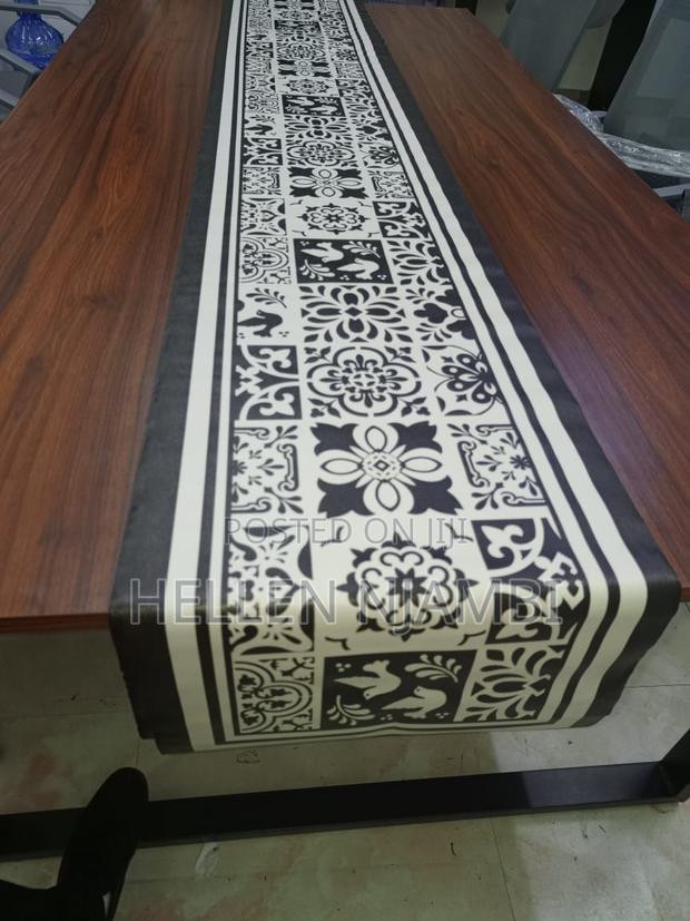 Modern Black White Washable Table Runner/Tv Stand Mat/Drawer Liner - thumbnail 2