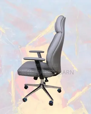 Grey Executive Leather Office Chair (High-back) — Moving Fast