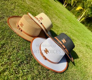 Belt Band Straw Sun Visor Hats - main view