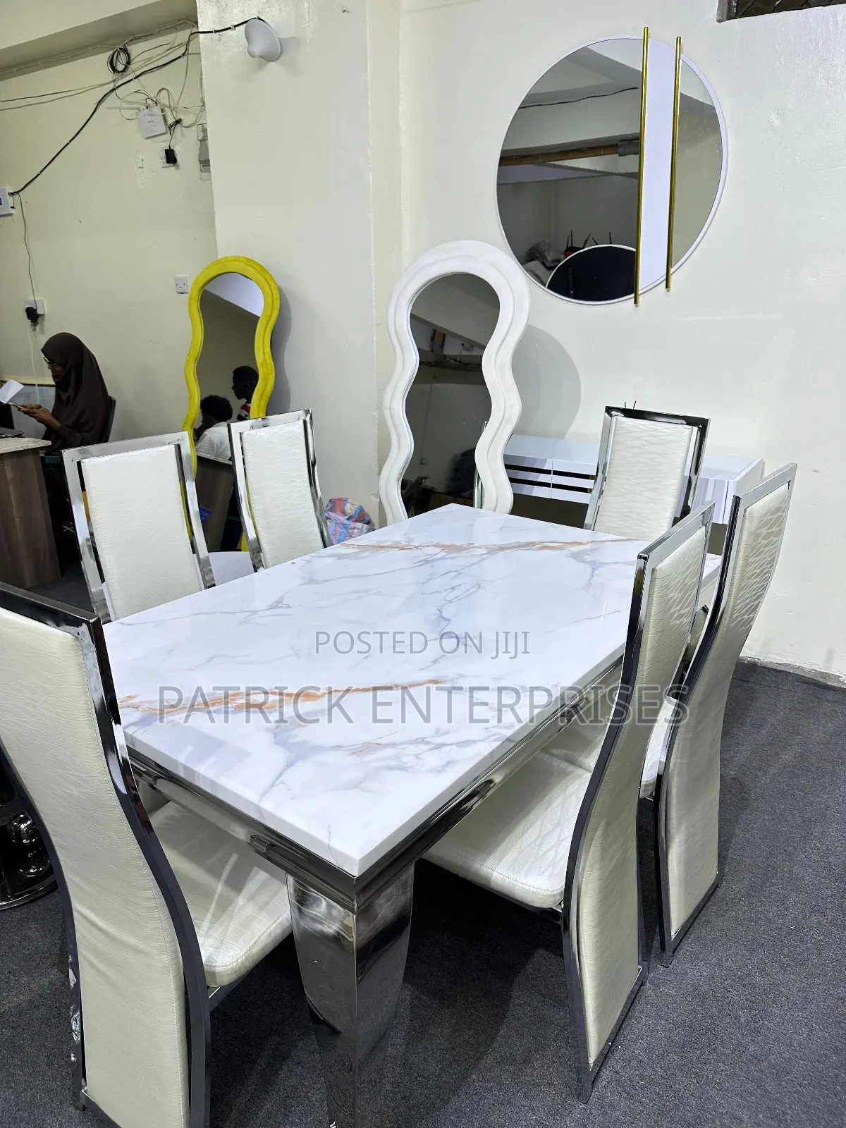 Modern Imported Modern Marble Dining Table 6 Seater