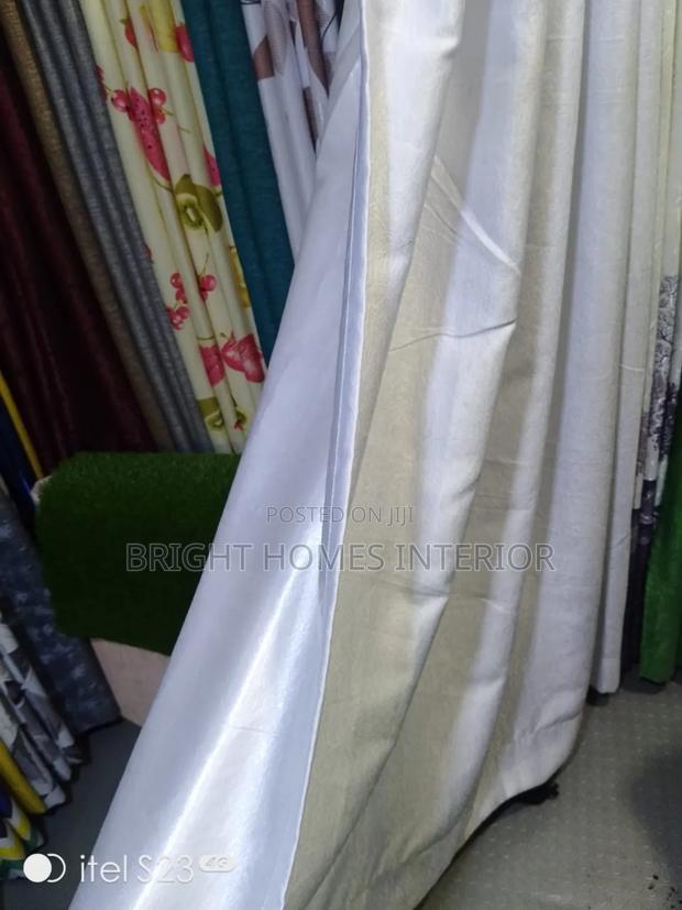 Plain Brilliant White Curtain Smooth Material