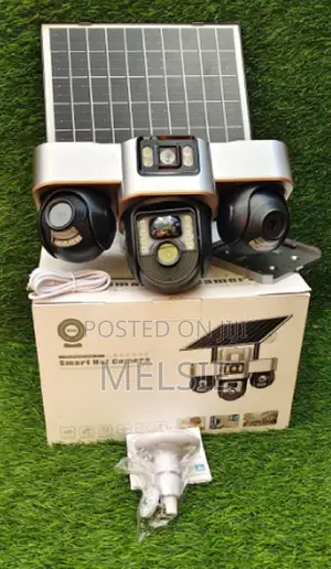 V380 4g Triple Lens Floodlight Solar Camera Solar PTZ Camera Rotatable