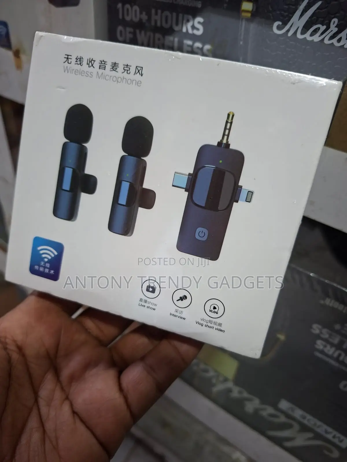 3-in-1 Wireless Lavalier Mic Set For Content Creators