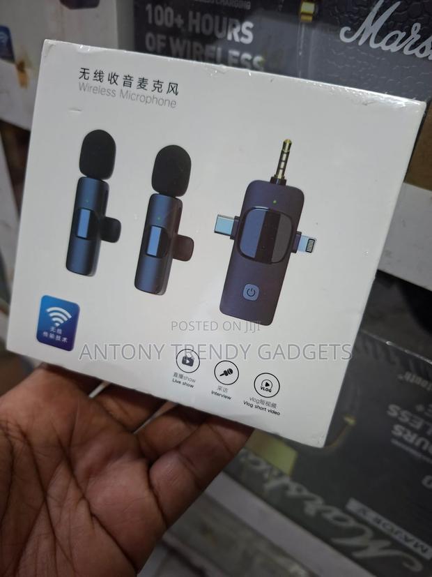 3-in-1 Wireless Lavalier Mic Set For Content Creators