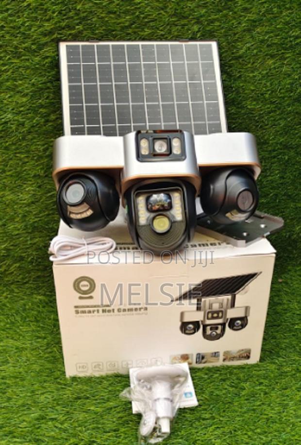 4g Triple Lens Floodlight Solar PTZ Camera With Hd Recording Quality