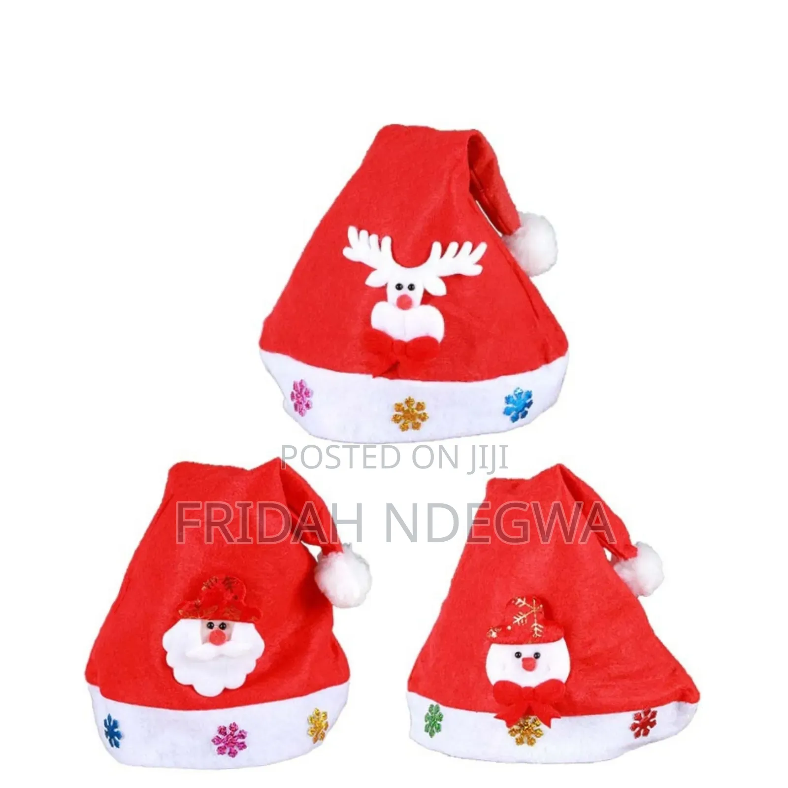 Kids Christmas Hats With Light Velvet Material