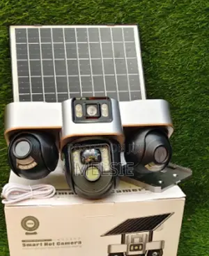 4g Triple Lens Floodlight Solar Camera Intelligent Motion Detection