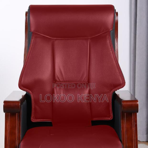 Office Chair : Leather Boss Office Chair With Wooden Arms - thumbnail 3