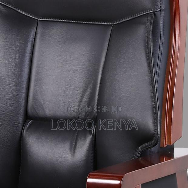 Office Chair : Leather Boss Office Chair With Wooden Arms - thumbnail 6