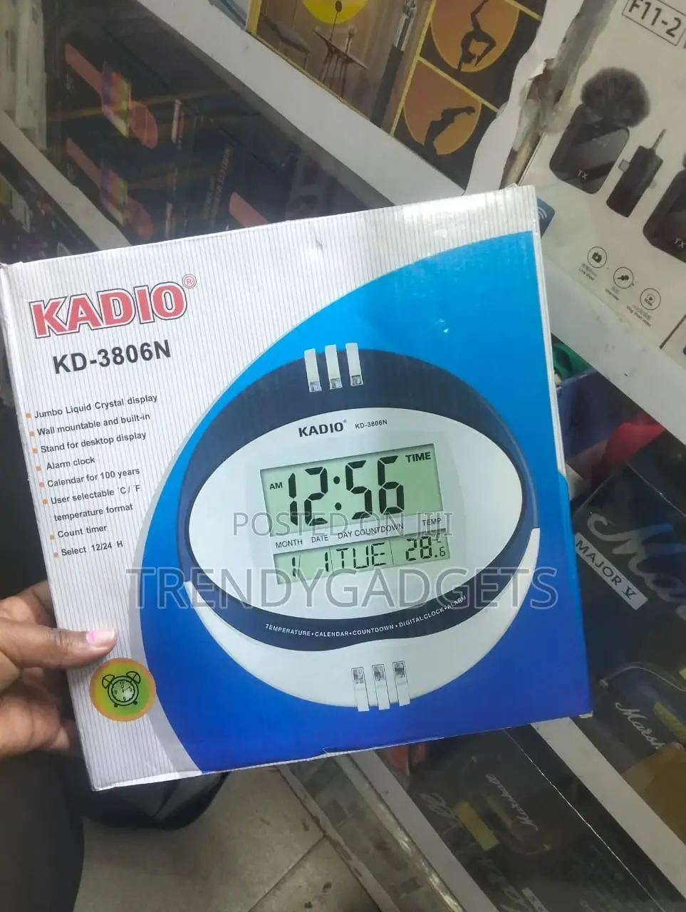 Kadio Kd-3806n Multifunction Jumbo Screen Alarm Clock