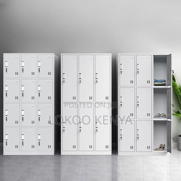 Office Cabinet : 9-Unit Metal Locker Cabinet for Office