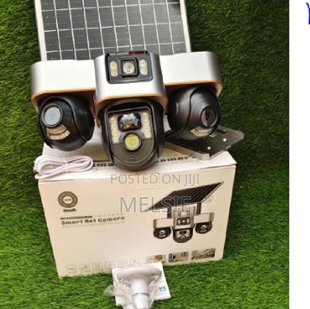 4g Triple Lens Floodlight Solar PTZ Camera PTZ Camera Rotatable