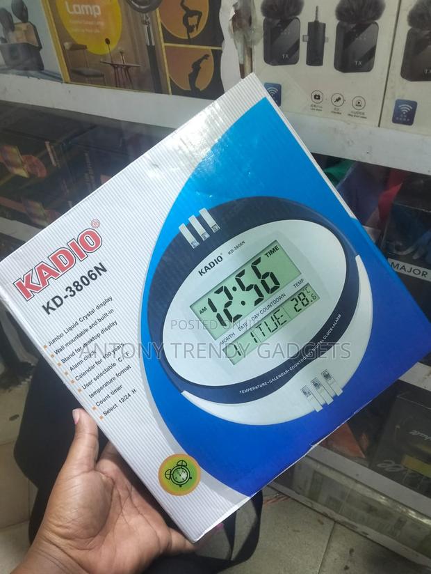 Kadio Kd-3806n Jumbo Digital Lcd Clock With Alarm - thumbnail 3