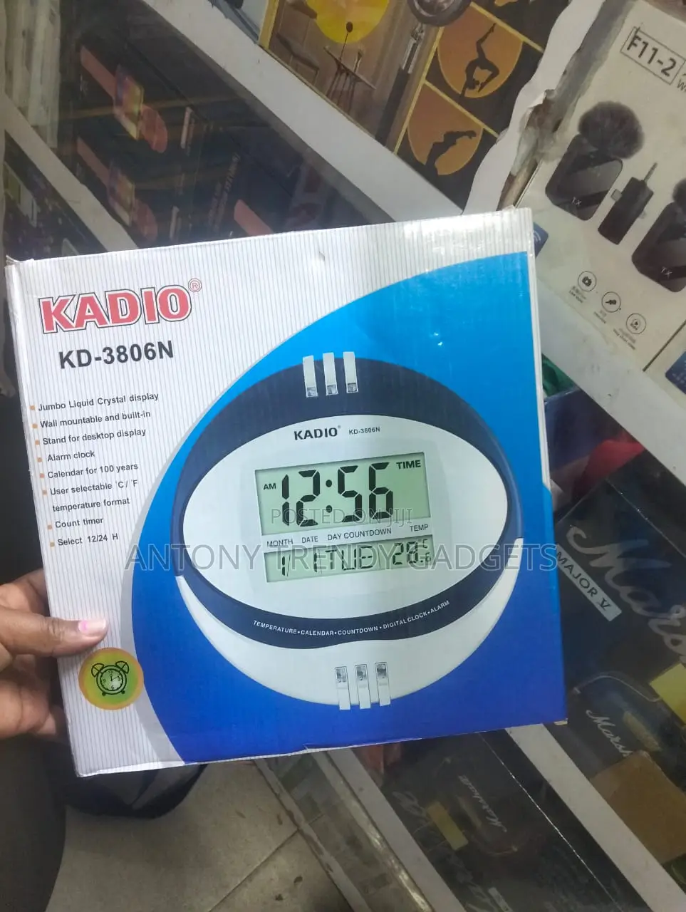 Kadio Kd-3806n Digital Jumbo Lcd Clock