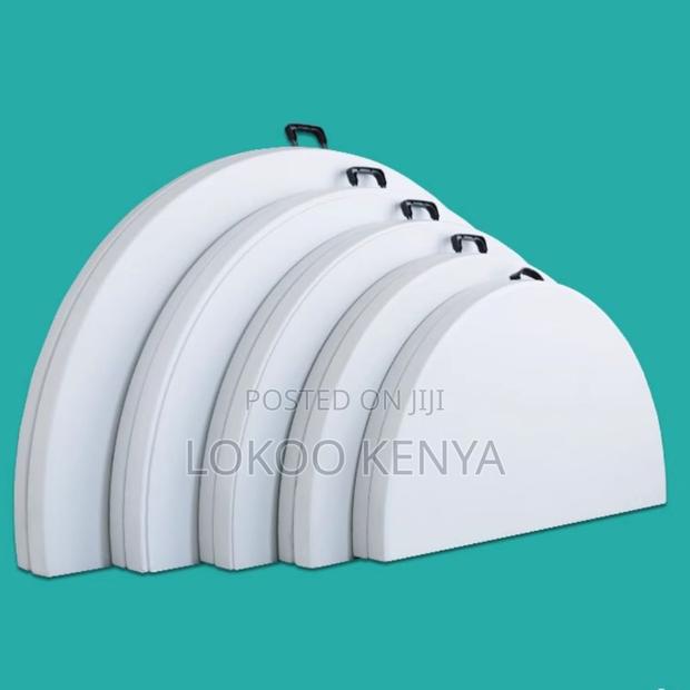Dining Set : White Round Foldable Dining Set With 4 Chairs - thumbnail 4