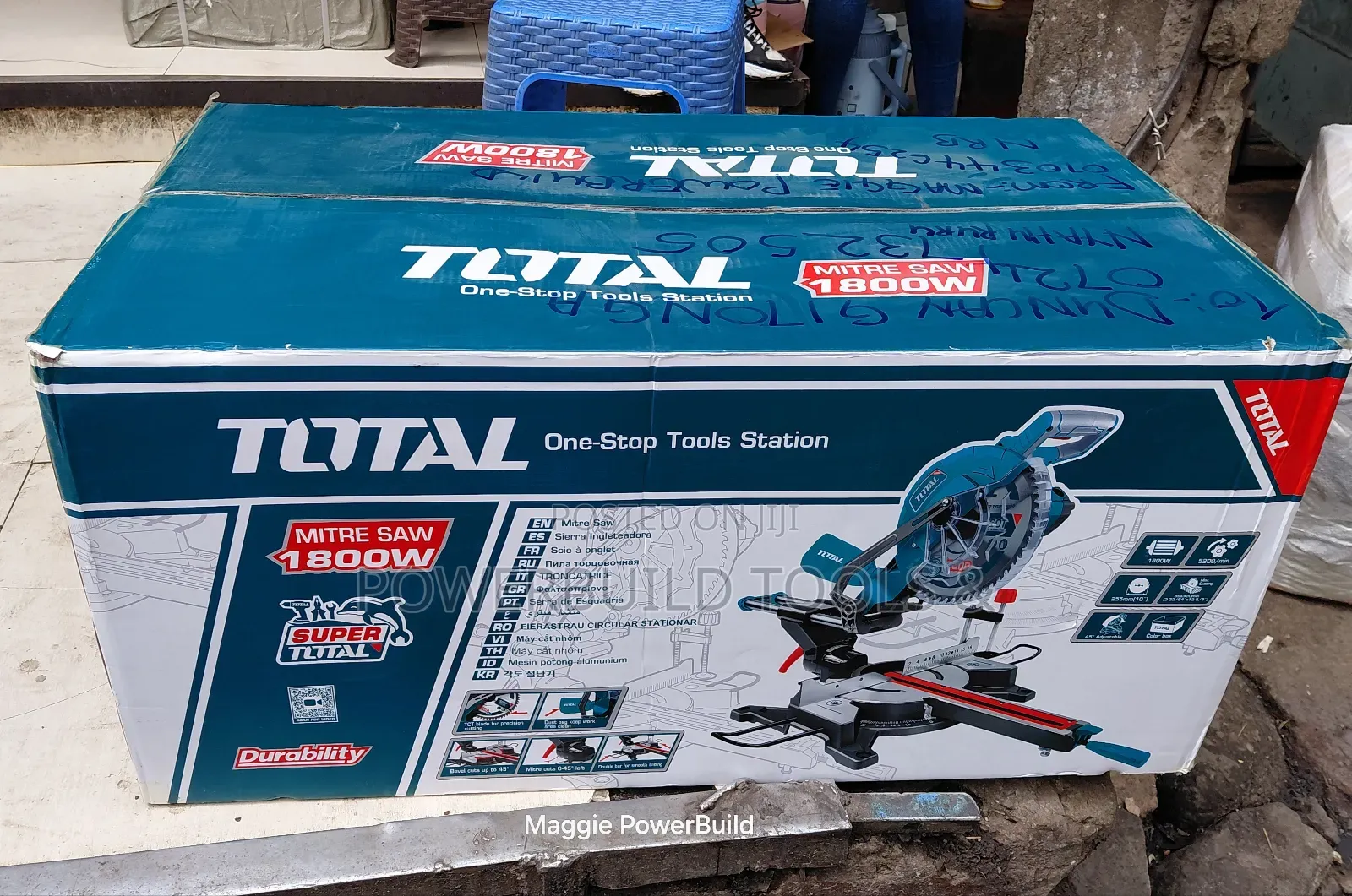 Total Sliding Mitre Saw 1800w 255mm Heavy-duty
