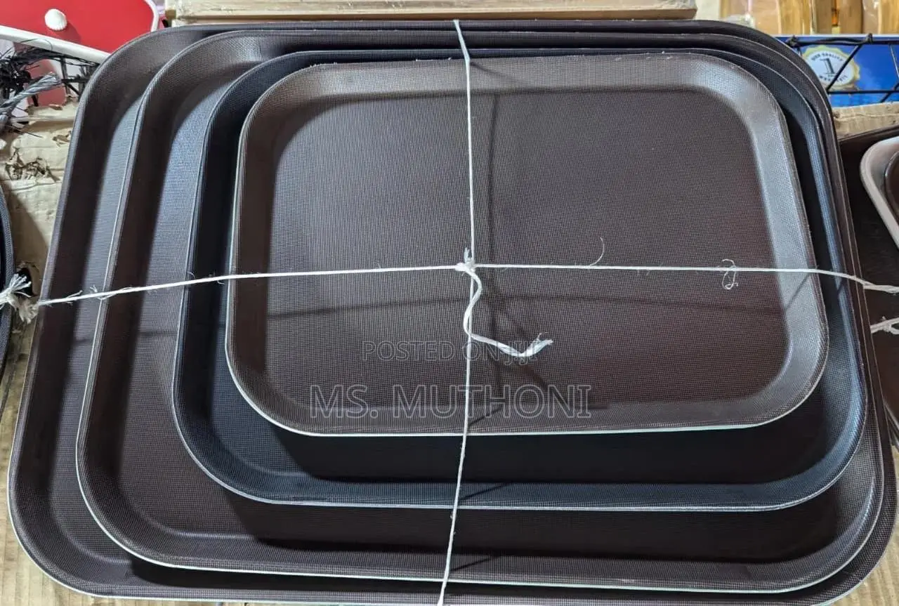 Rectangular Non-Slip Rubber Serving Tray