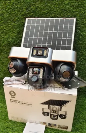V380 4g Triple Lens Solar PTZ Camera Rotating Camera