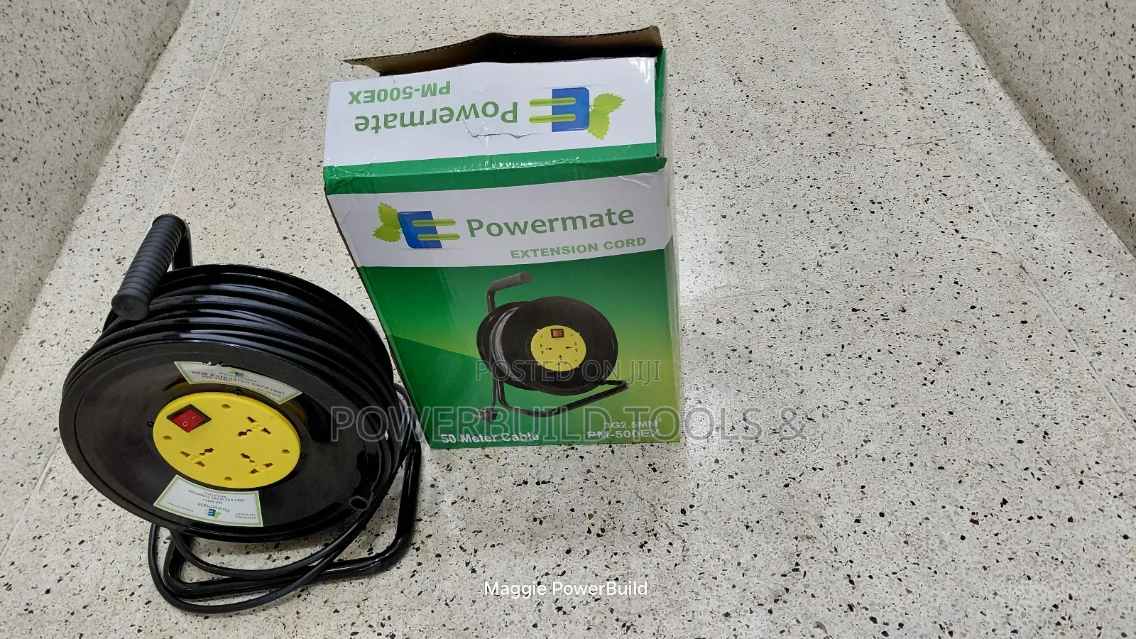 Powermate 1.0mm By 50metres Extension Reel/ Power Cable 50m