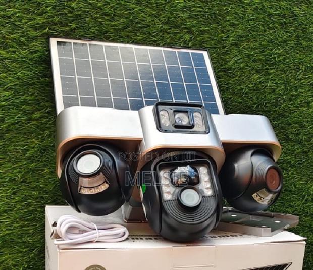 Intelligence Triple Lens Hd Security Solar Camera V380 Wireless CCTV - main view
