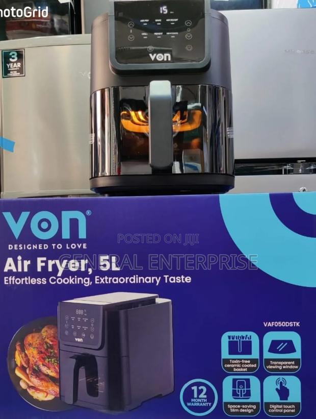 Von 5l Digital Slim Design Air Fryer