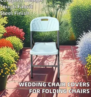 Home Outdoor Chair; Plastic Folding Chair With Industrial Steel Legs