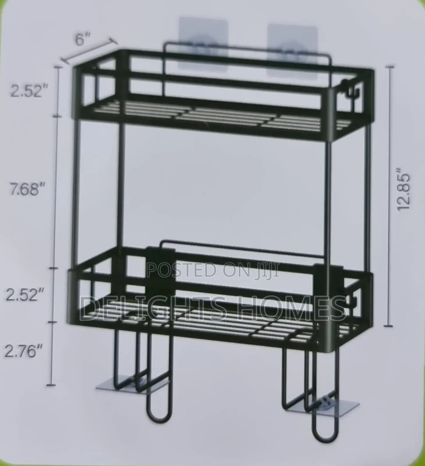 Toilet Top Metallic 2 Layer Over Toilet Storage Shelf-Pa