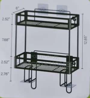 Toilet Top Metallic 2 Layer Over Toilet Storage Shelf-Pa