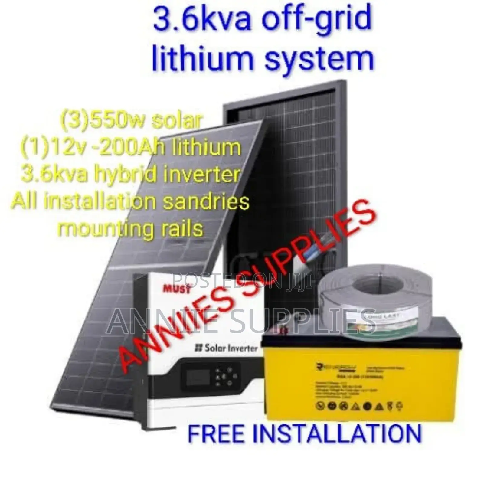 3.6 Kva Off Grid Lithium Solar Energy