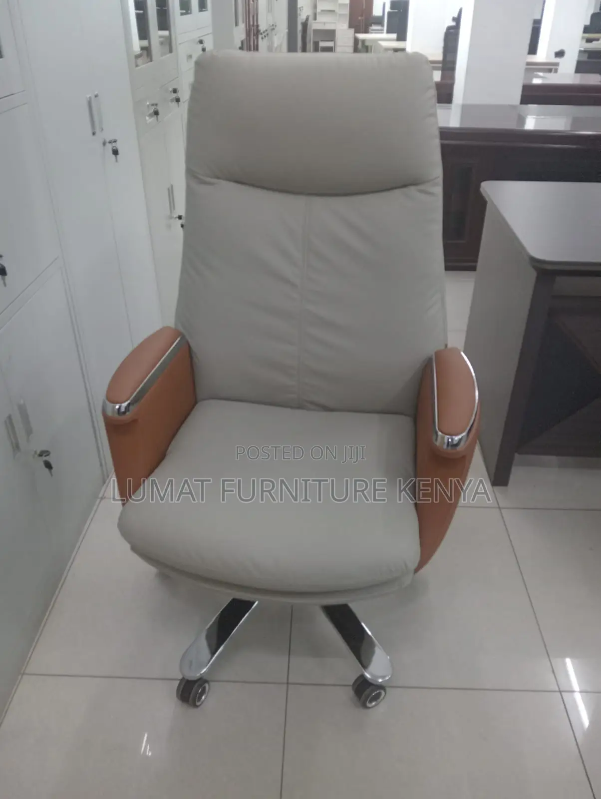 High-Back Leather Office Chair