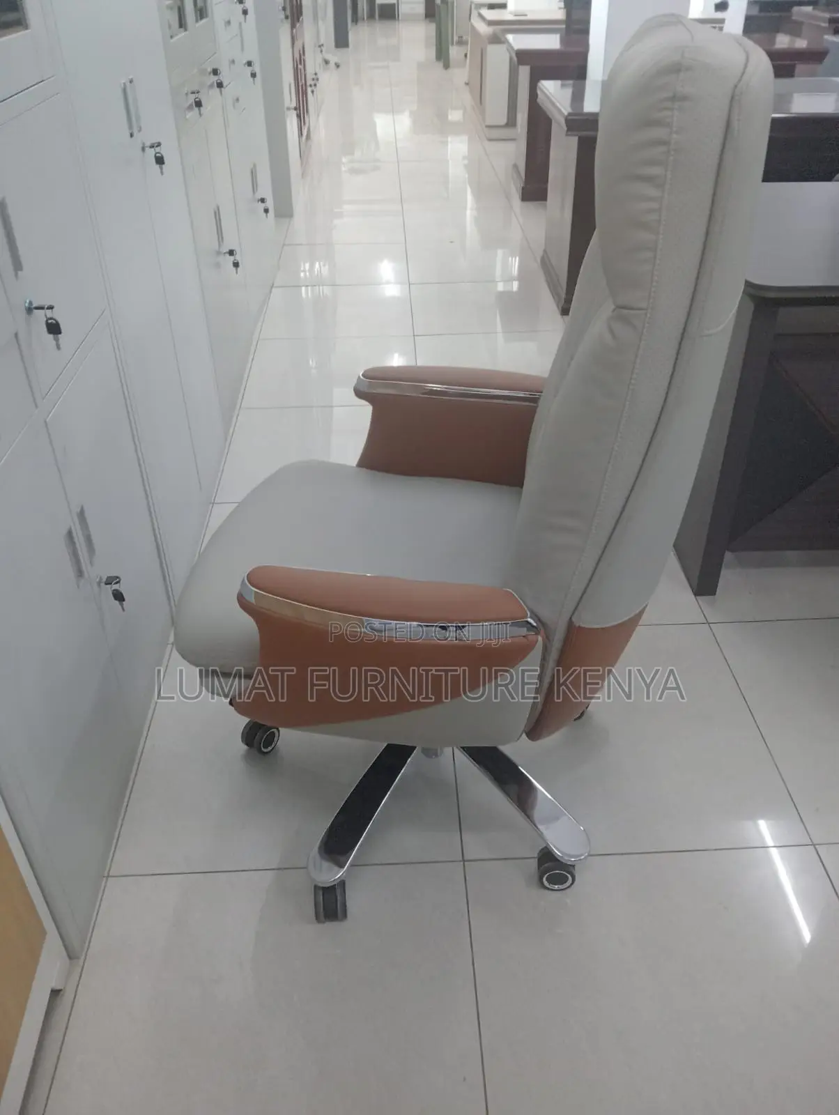High-Back Leather Office Chair
