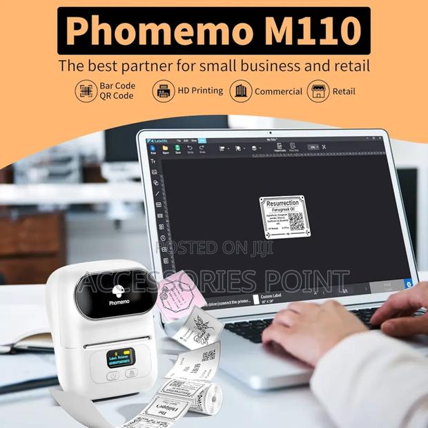 Phomemo M110 Inkless Label/Sticker Printer - thumbnail 2