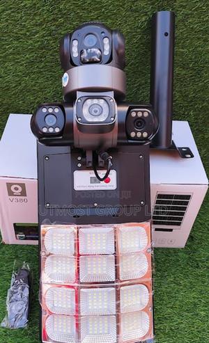 4g Solar Floodlight Camera, V380 Triple Lens Solar Floodlight Camera - main view
